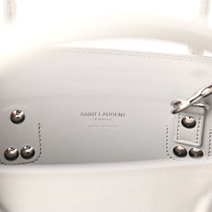 Saint Laurent Calfskin Crocodile Embossed Baby Sac De Jour Gris Perle 7 of 10