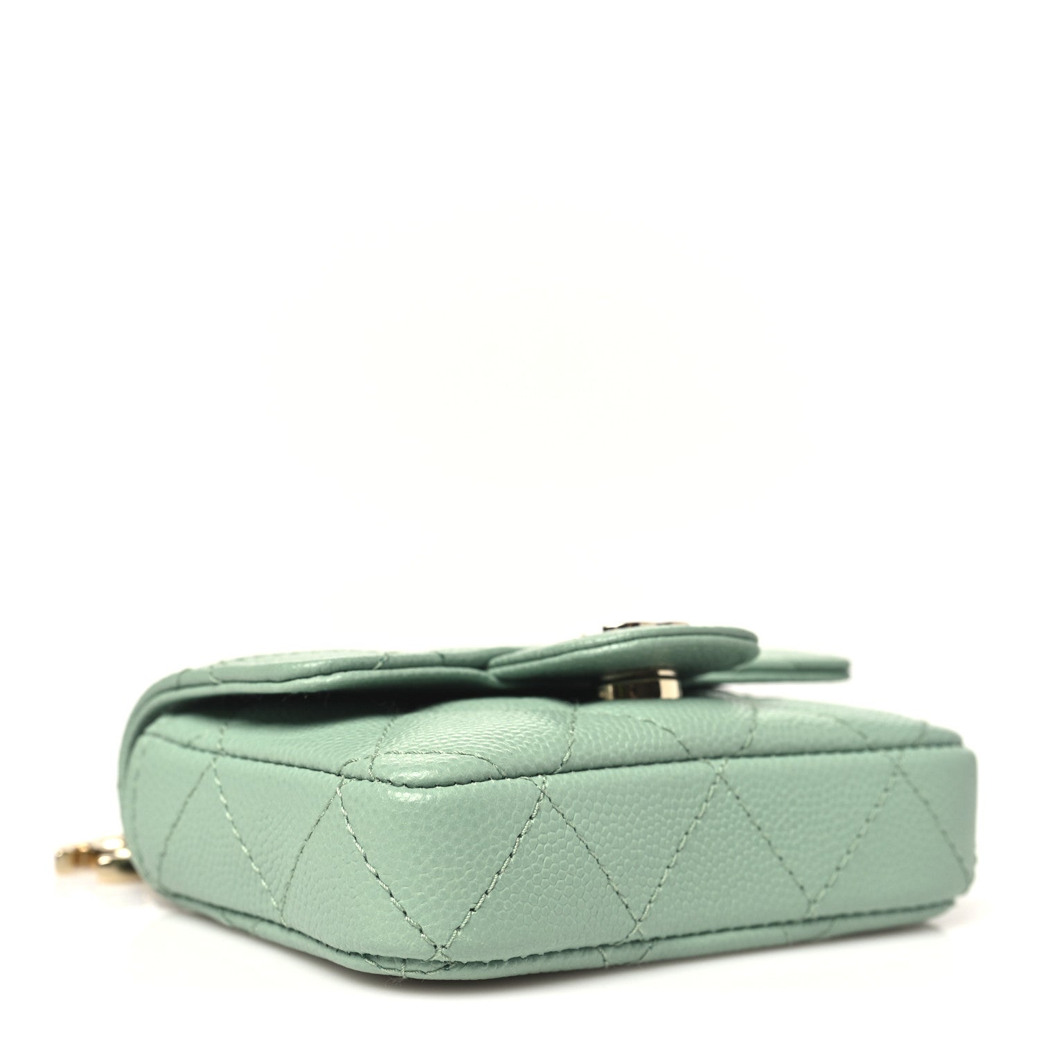 Chanel Caviar Quilted Mini Chain Belt Bag Light Green 4 of 10