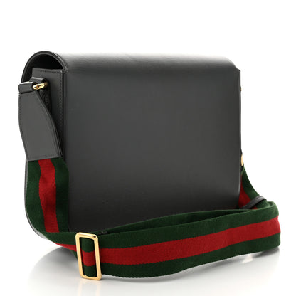 Gucci Azalea Calfskin Web Horsebit 1955 Shoulder Bag Graphite Grey 3 of 12