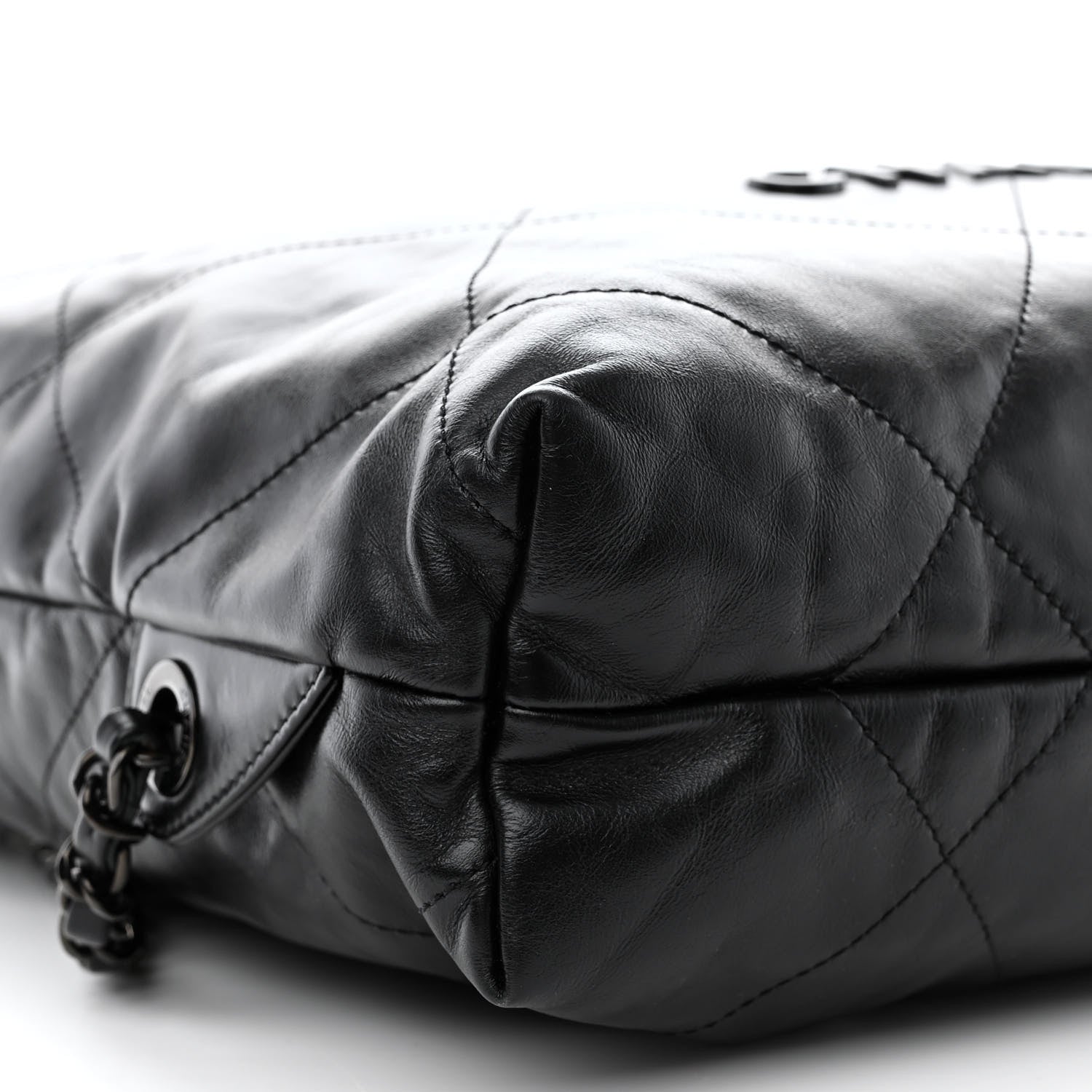Chanel Shiny Calfskin Quilted Chanel 22 Backpack So Black 9 of 10