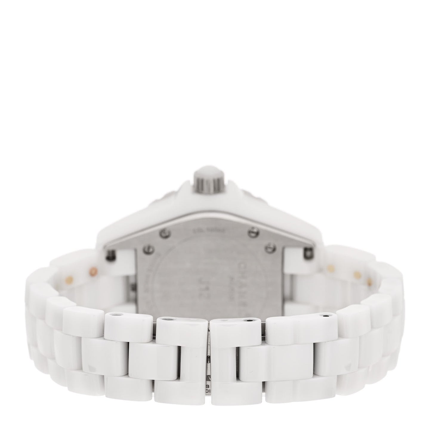 Stainless Steel Ceramic Diamond 33mm J12 Quartz Watch White