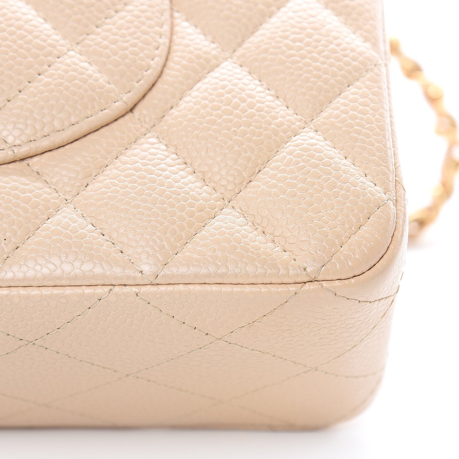 Chanel Caviar Quilted Medium Double Flap Beige Clair 10 of 13