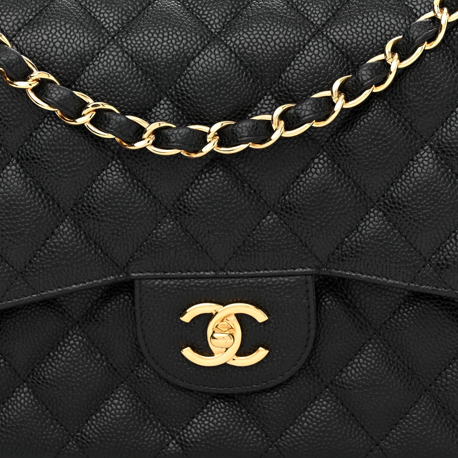 Chanel Caviar Quilted Jumbo Double Flap Black 8 of 11