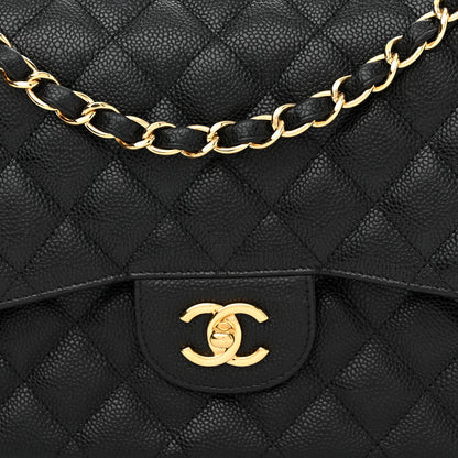 Chanel Caviar Quilted Jumbo Double Flap Black 8 of 11