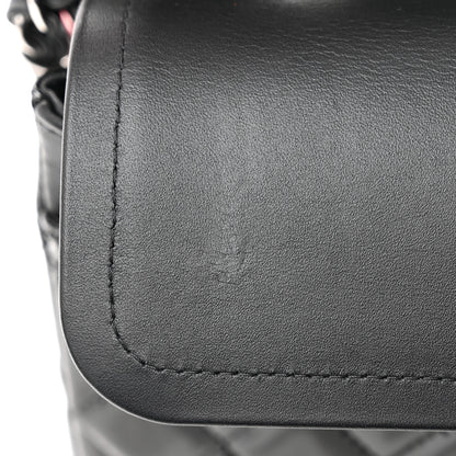 Chanel Patent Calfskin Quilted Bi-Color Medium Double Flap Pink Black 12 of 13