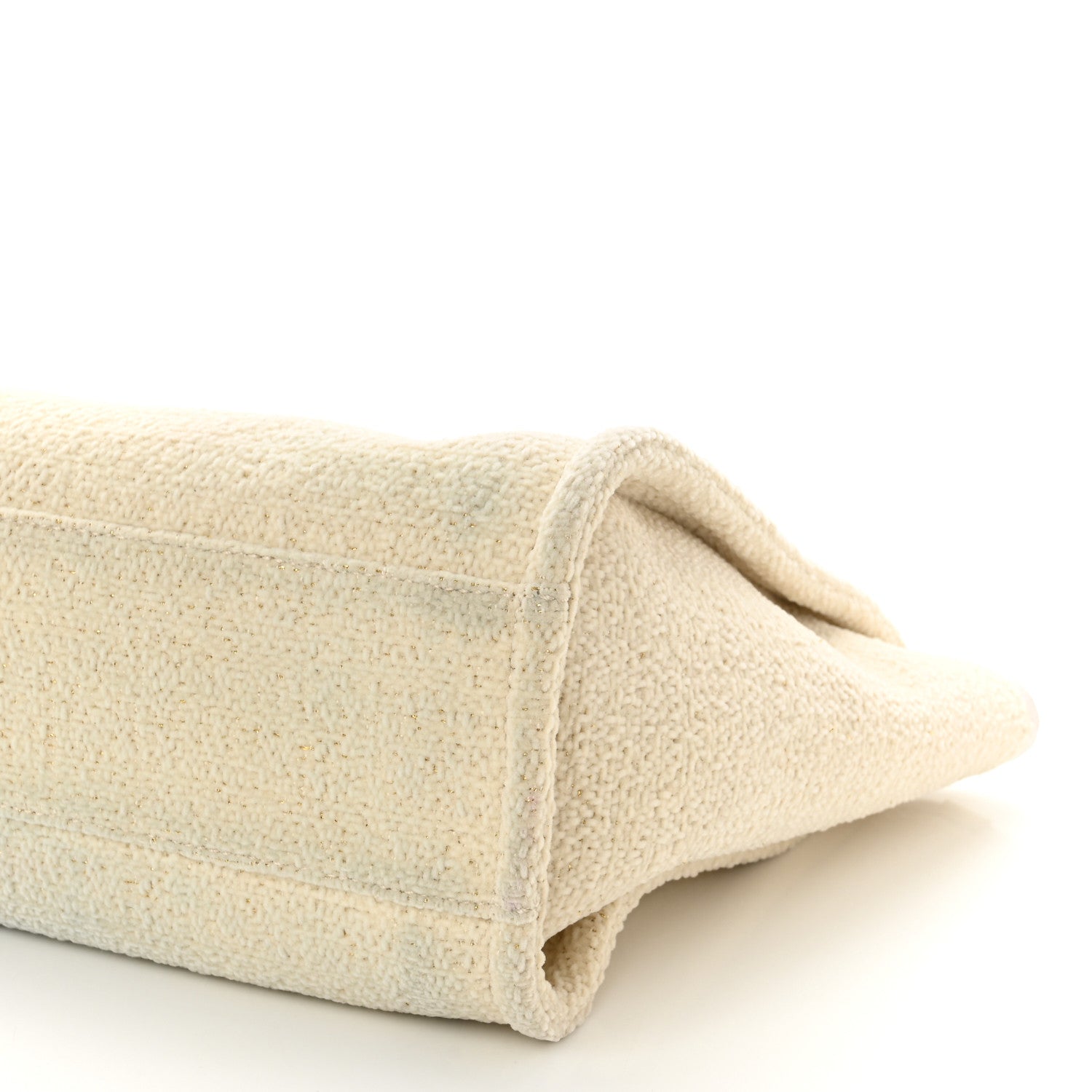 Chanel Lurex Boucle Small Deauville Tote White 10 of 15