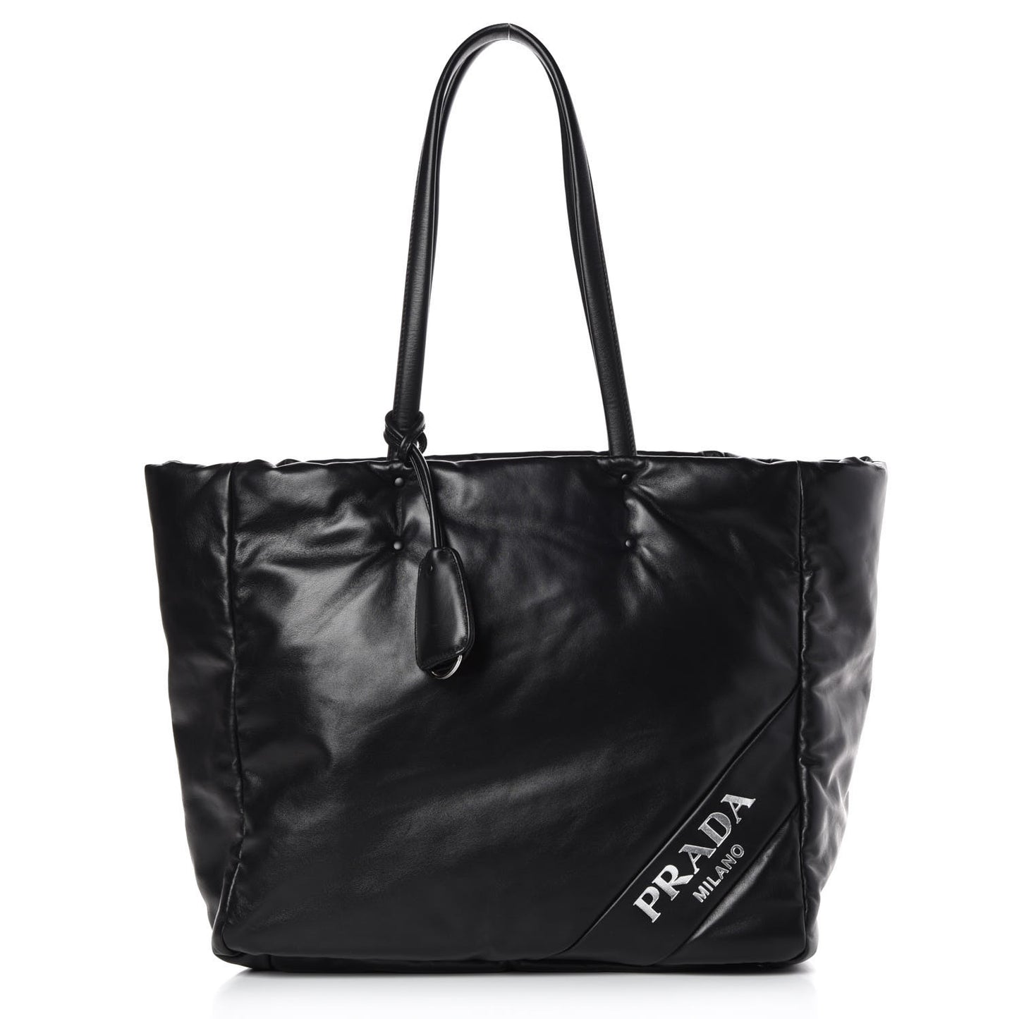 Nappa Soft Large Shopper Tote Black Cobalto
