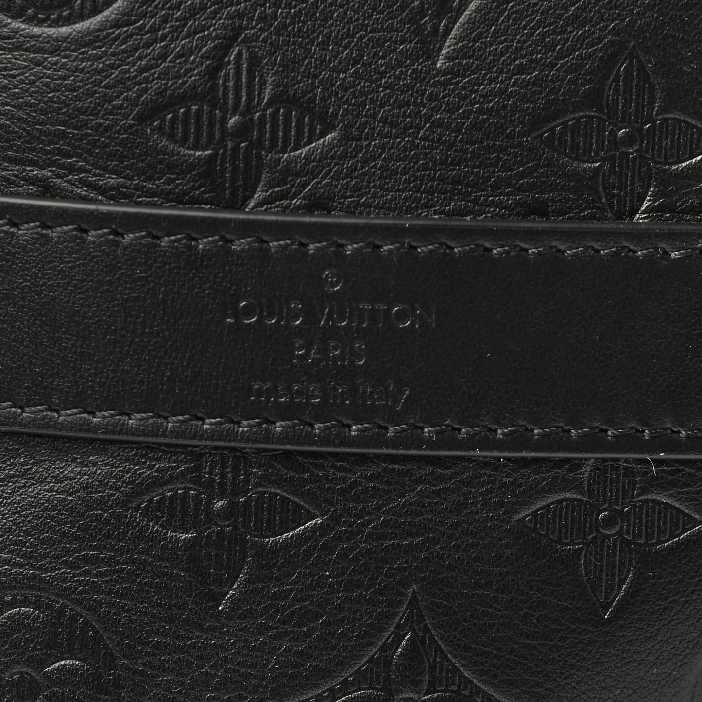 Calfskin Shadow Monogram Keepall Bandouliere 50 Black