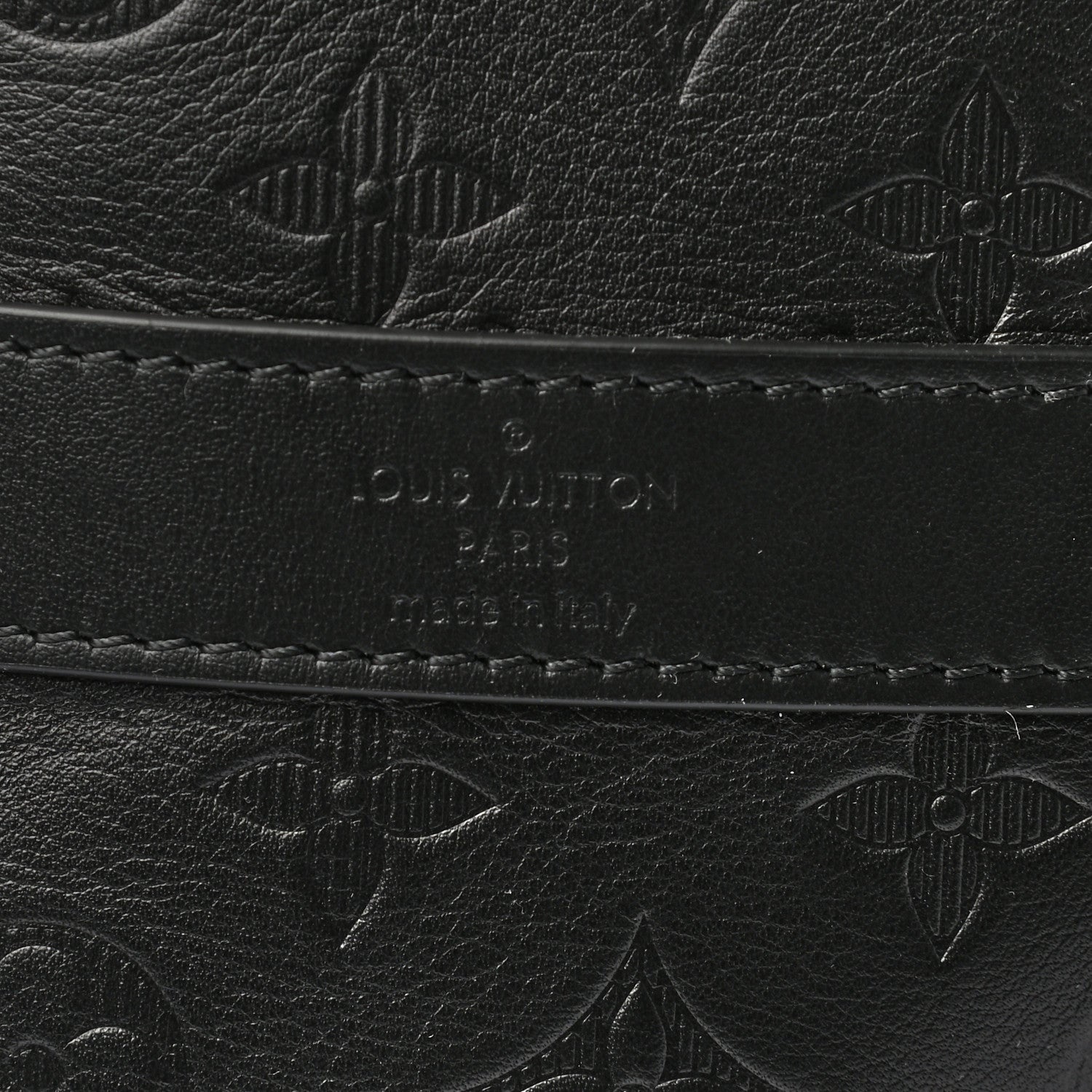 Louis Vuitton Calfskin Shadow Monogram Keepall Bandouliere 50 Black 5 of 8