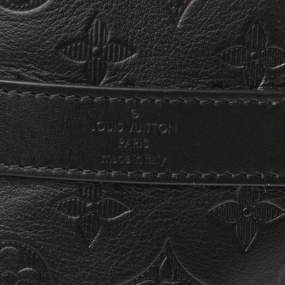 Louis Vuitton Calfskin Shadow Monogram Keepall Bandouliere 50 Black 5 of 8
