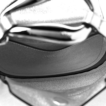 Chloe Metallic Small Grain Calfskin Kiss Bag Silver 4 of 8