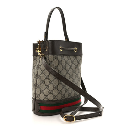 Gucci GG Supreme Monogram Web Small Ophidia Bucket Bag Brown 3 of 10