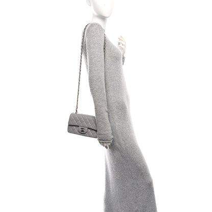 Chanel Lambskin Quilted Mini Rectangular Flap Grey 2 of 12