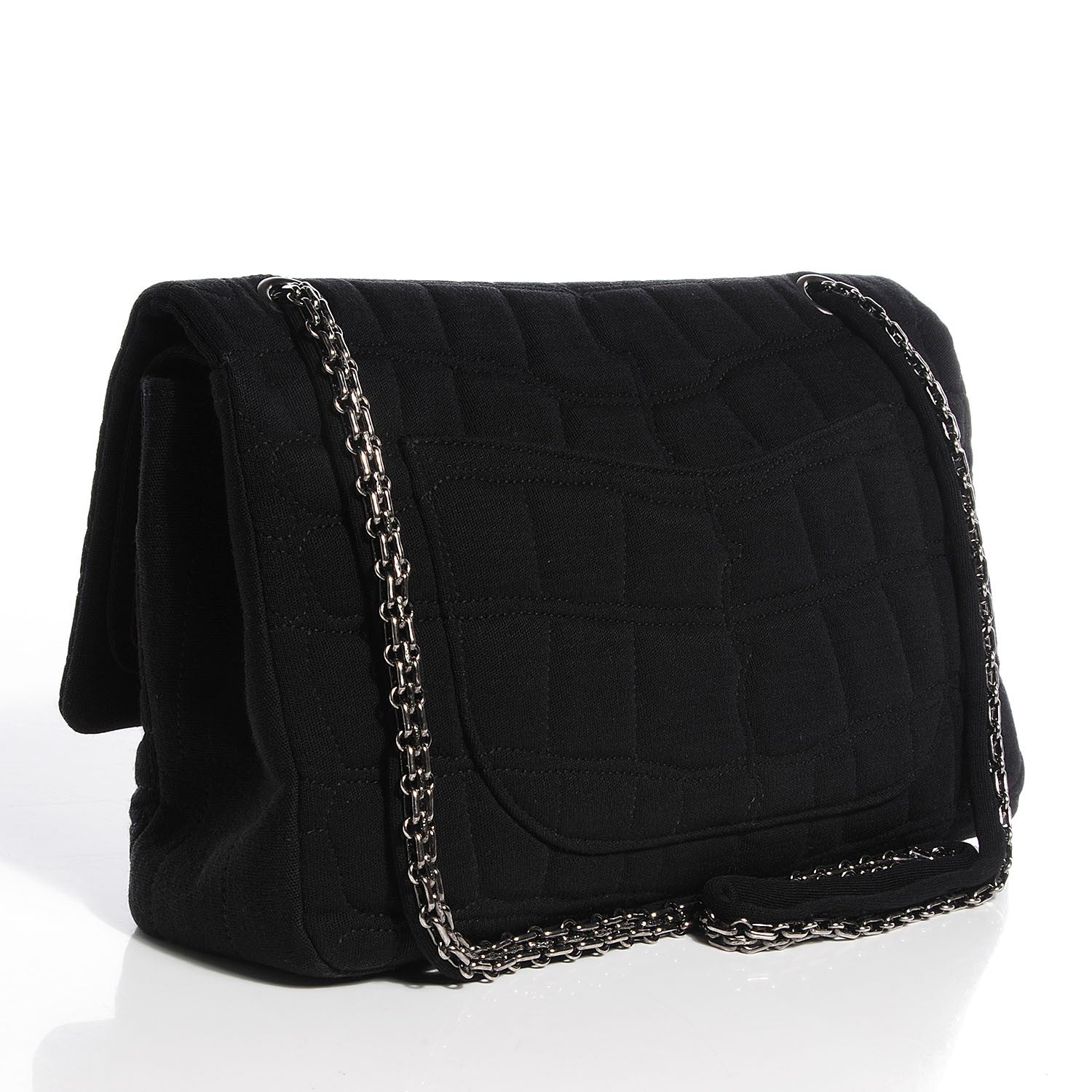 Chanel Jersey Coco's Croc 2.55 Reissue 227 Flap Black 3 of 13