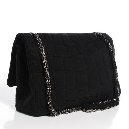 Chanel Jersey Coco's Croc 2.55 Reissue 227 Flap Black 3 of 13