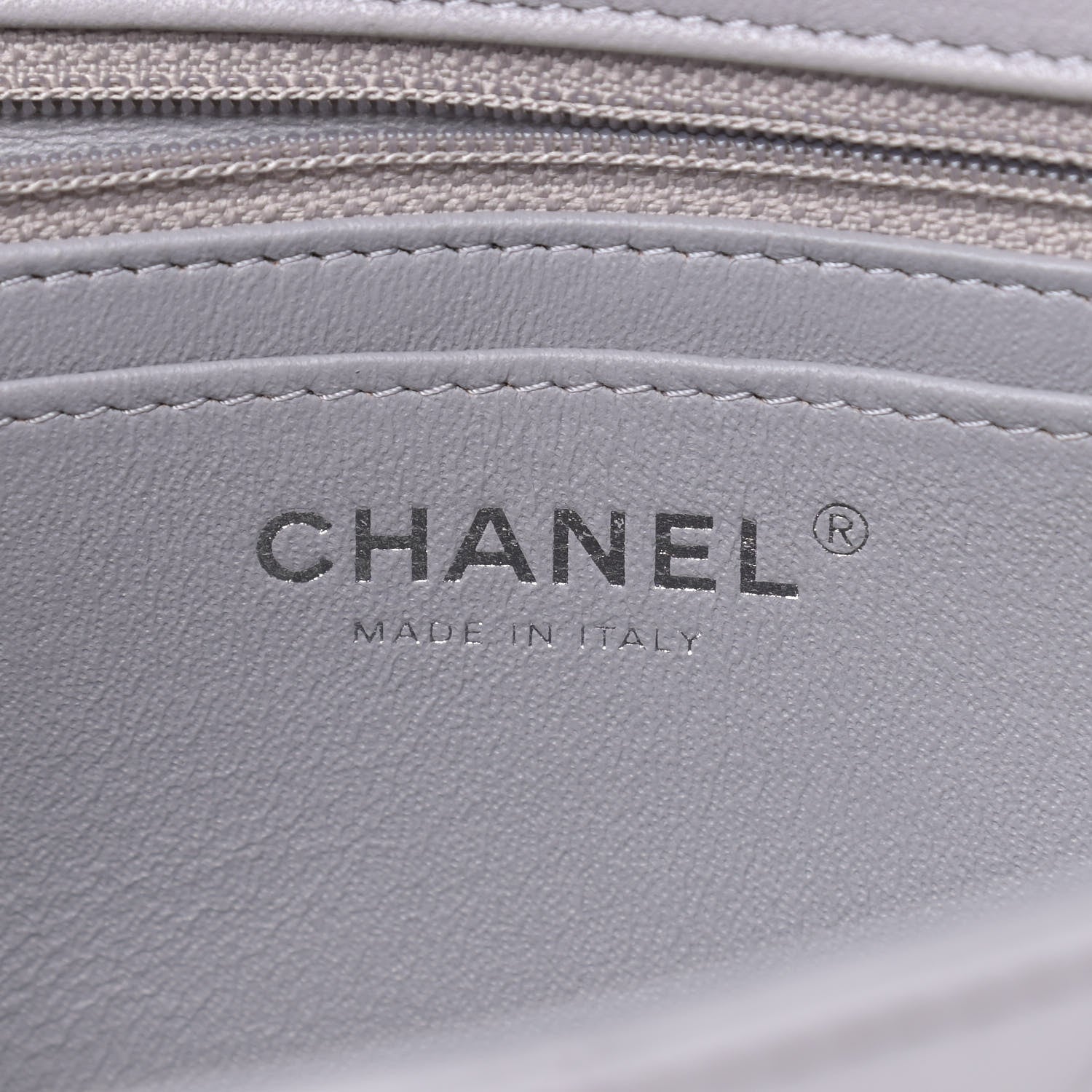 Chanel Lambskin Quilted Mini Rectangular Flap Grey 6 of 12