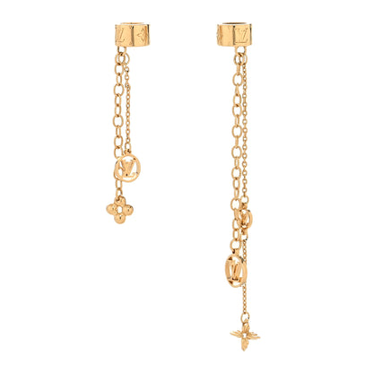 Louis Vuitton Nanogram Earphone Earrings Gold 1 of 3