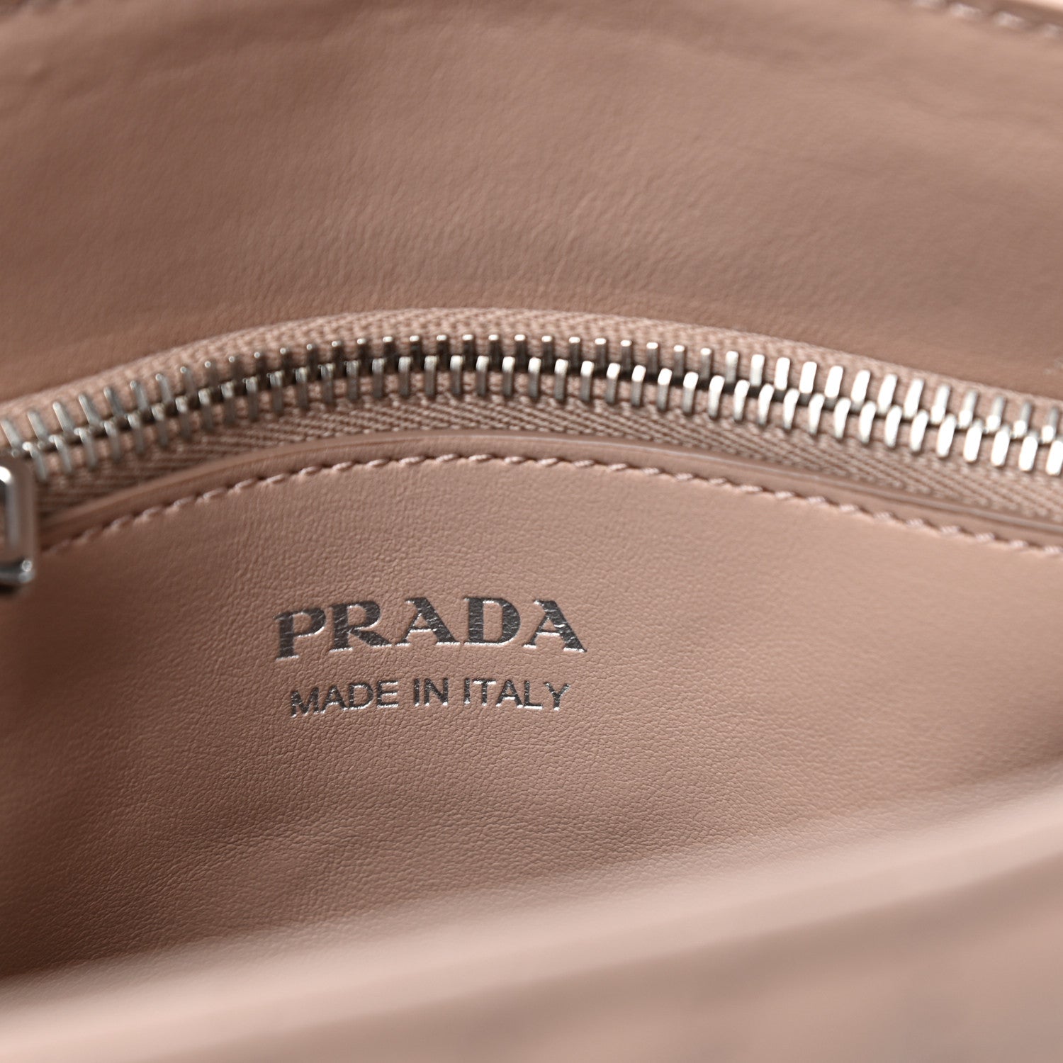 Prada Soft Calfskin Impunture Diagramme Tote Cipria 6 of 9