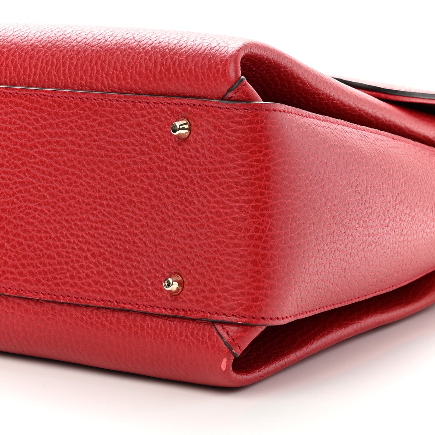 Dollar Calfskin Medium Interlocking G Top Handle Shoulder Bag Red