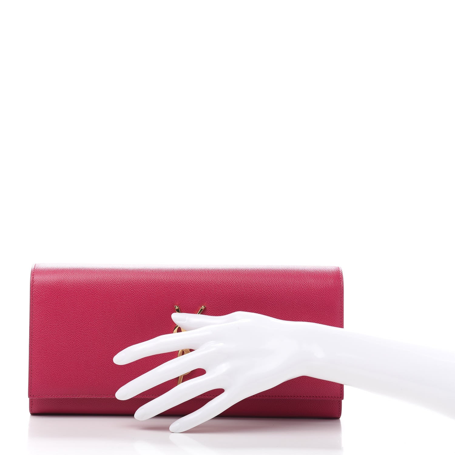 Saint Laurent Grain De Poudre Classic Monogram Cassandre Clutch Lipstick Fuchsia 2 of 10