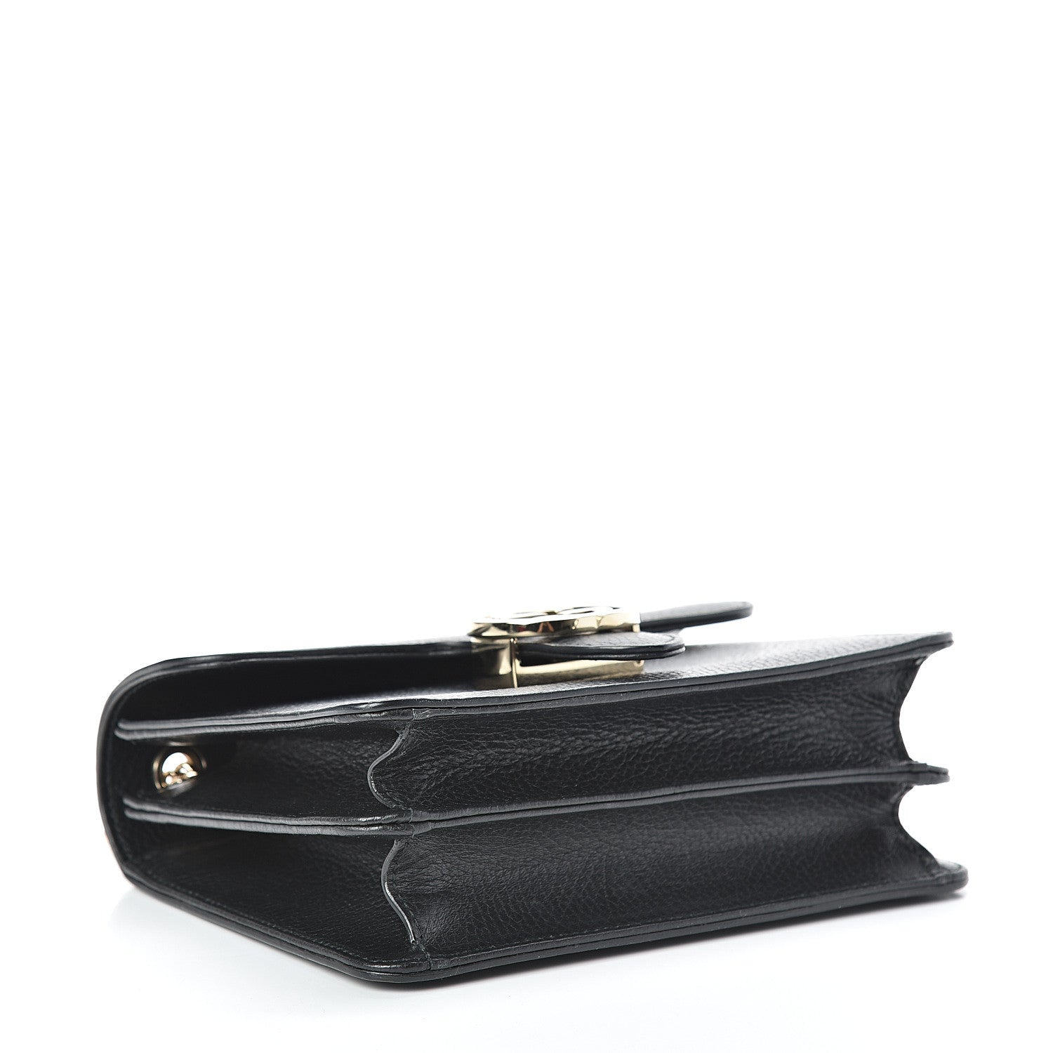Gucci Dollar Calfskin Small Interlocking G Shoulder Bag Black 4 of 10