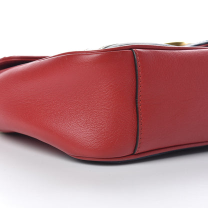 Gucci Calfskin Matelasse Tri-Color Small GG Marmont Shoulder Bag Red White Blue 10 of 12