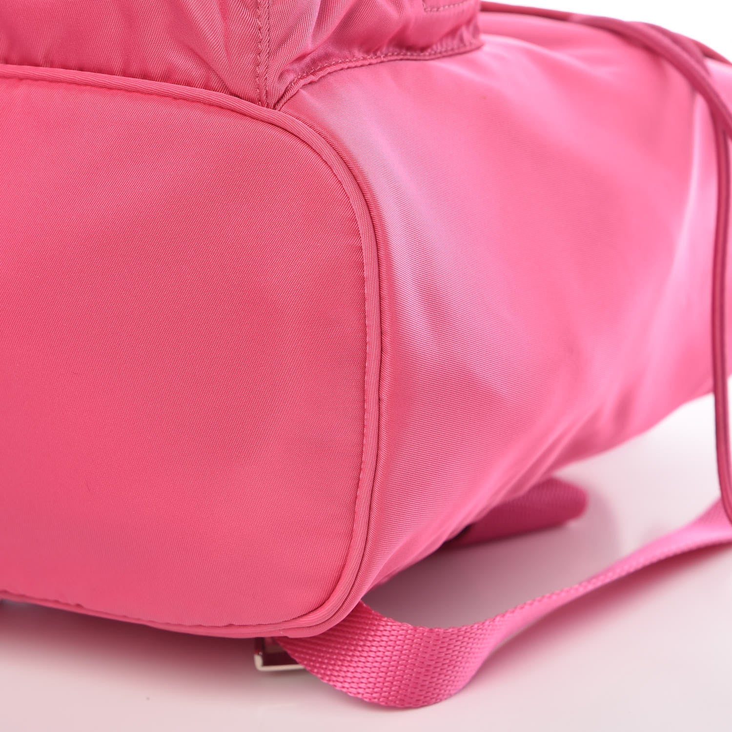 Prada Tessuto Nylon Vela Saffiano Mini Single Snap Buckle Backpack Fuxia 10 of 10