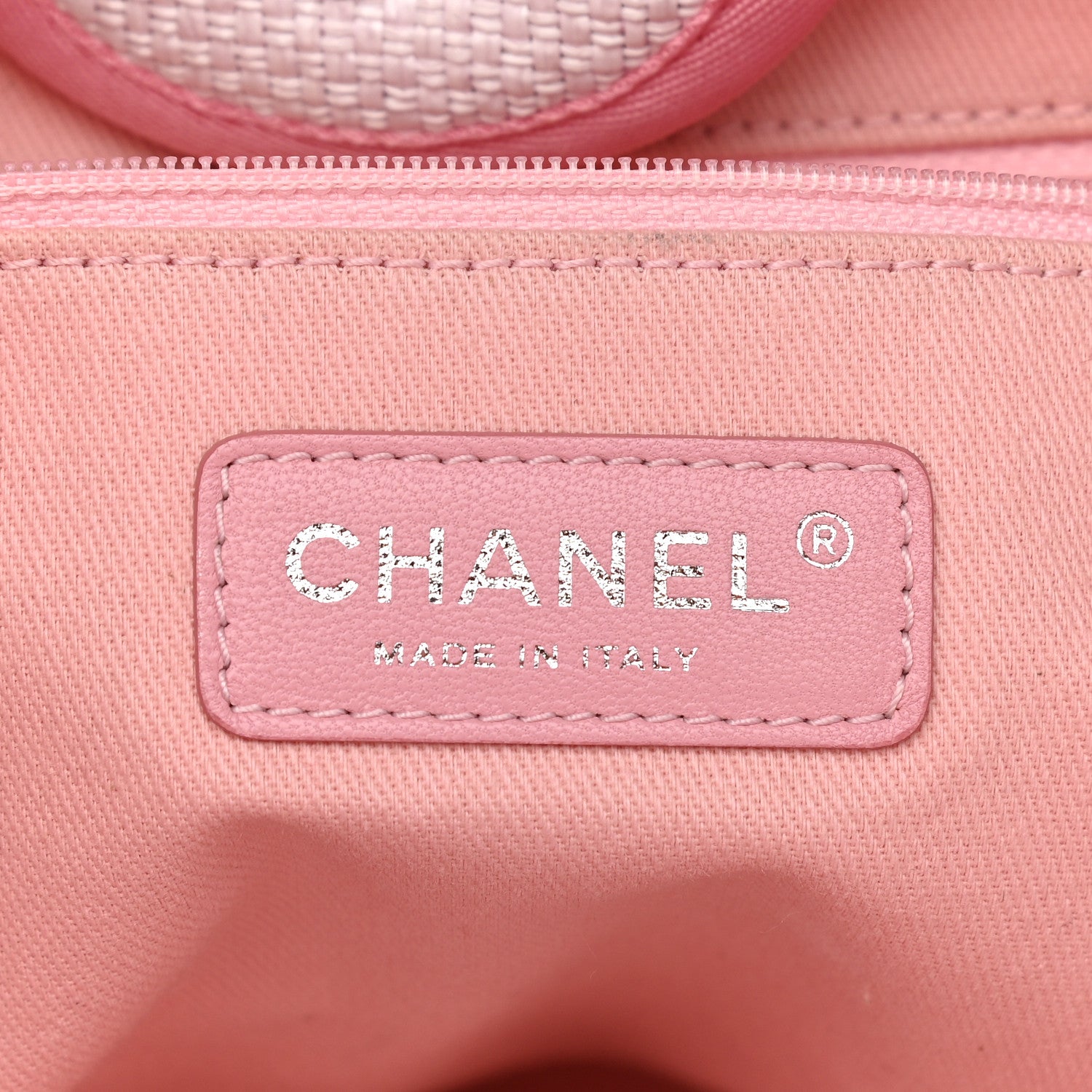 Chanel Woven Straw Raffia Medium Deauville Tote Pink 8 of 9