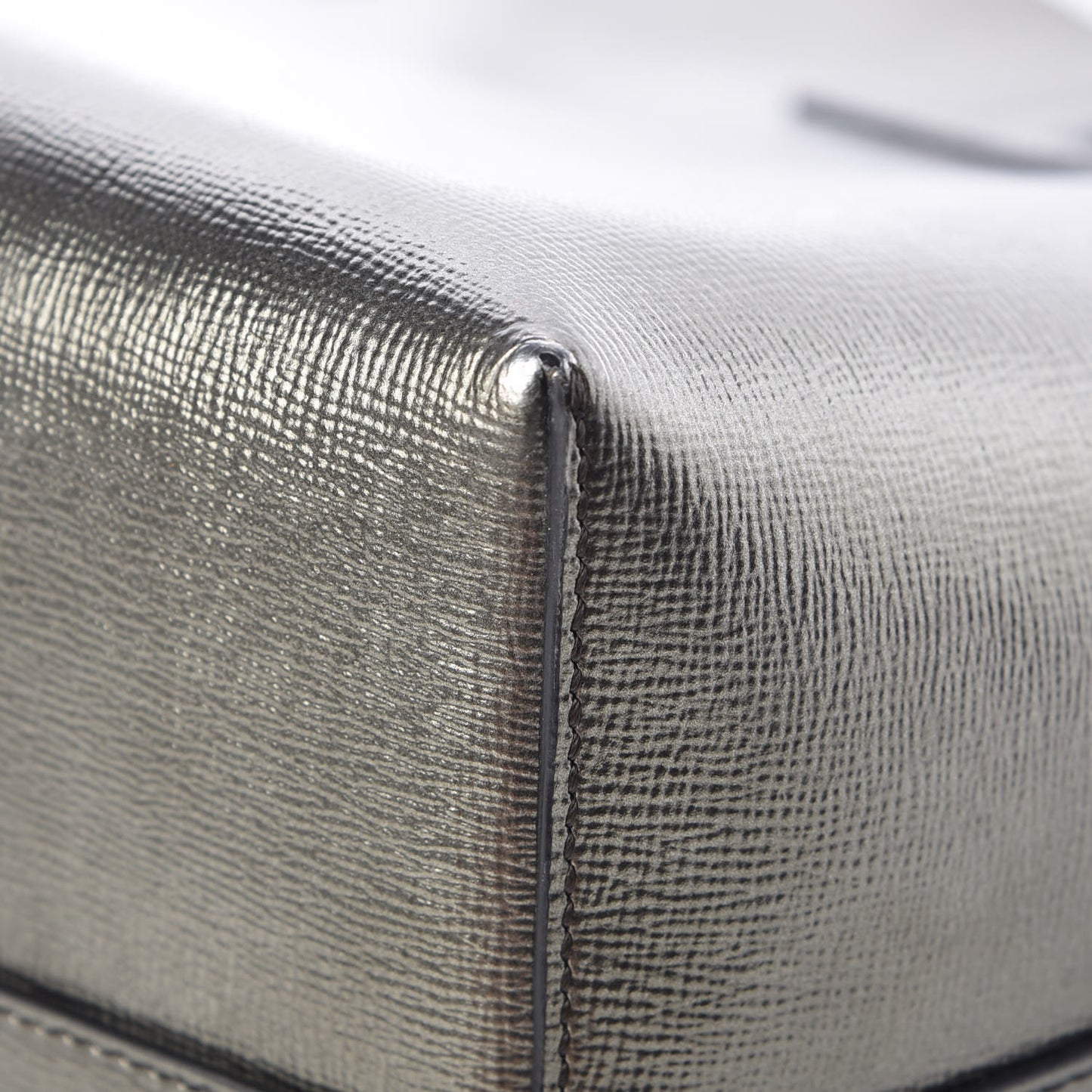 Laminated Calfskin Medium T Tote Anthracite