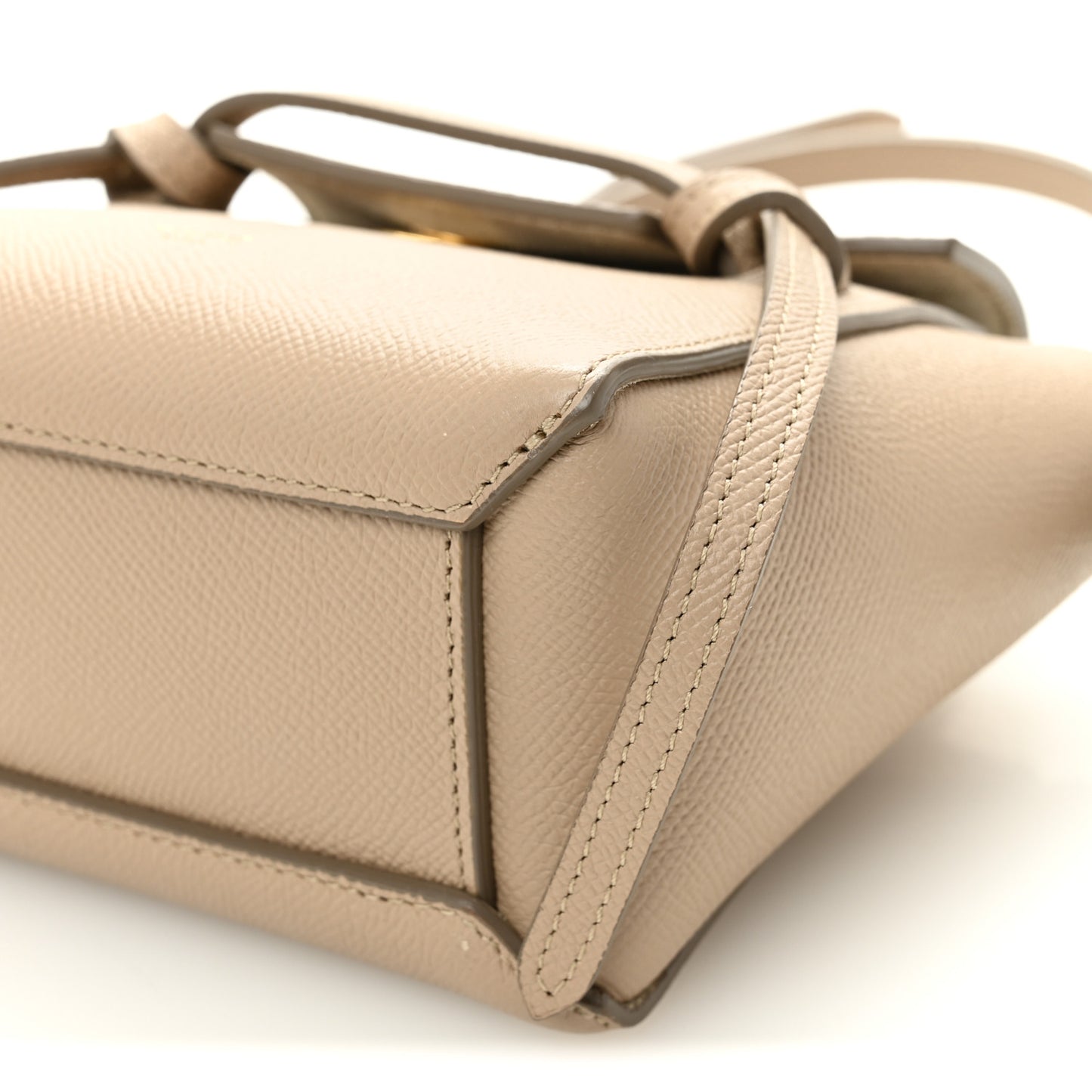 Grained Calfskin Pico Belt Bag Light Taupe