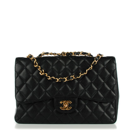 Chanel Caviar Quilted Jumbo Single Flap Black 1 of 8