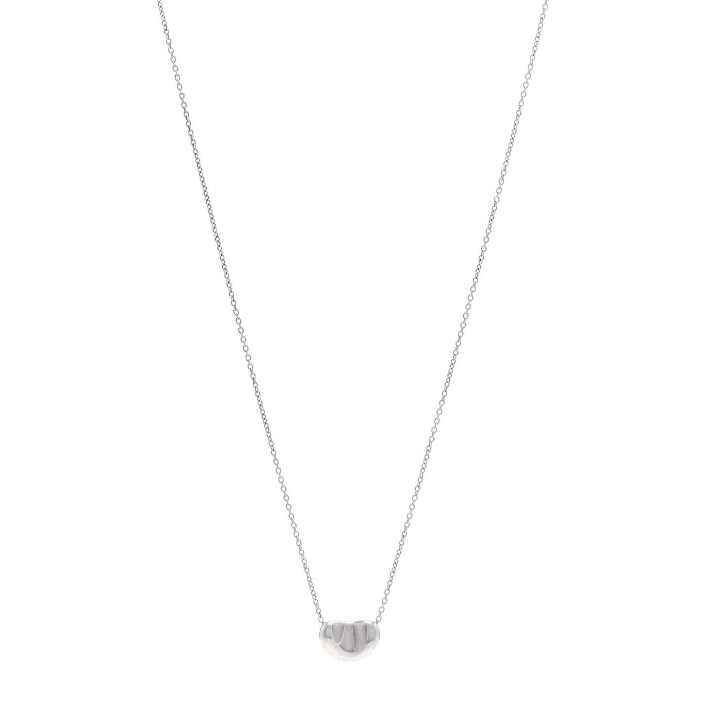 Sterling Silver 11mm Elsa Peretti Bean Pendant Necklace