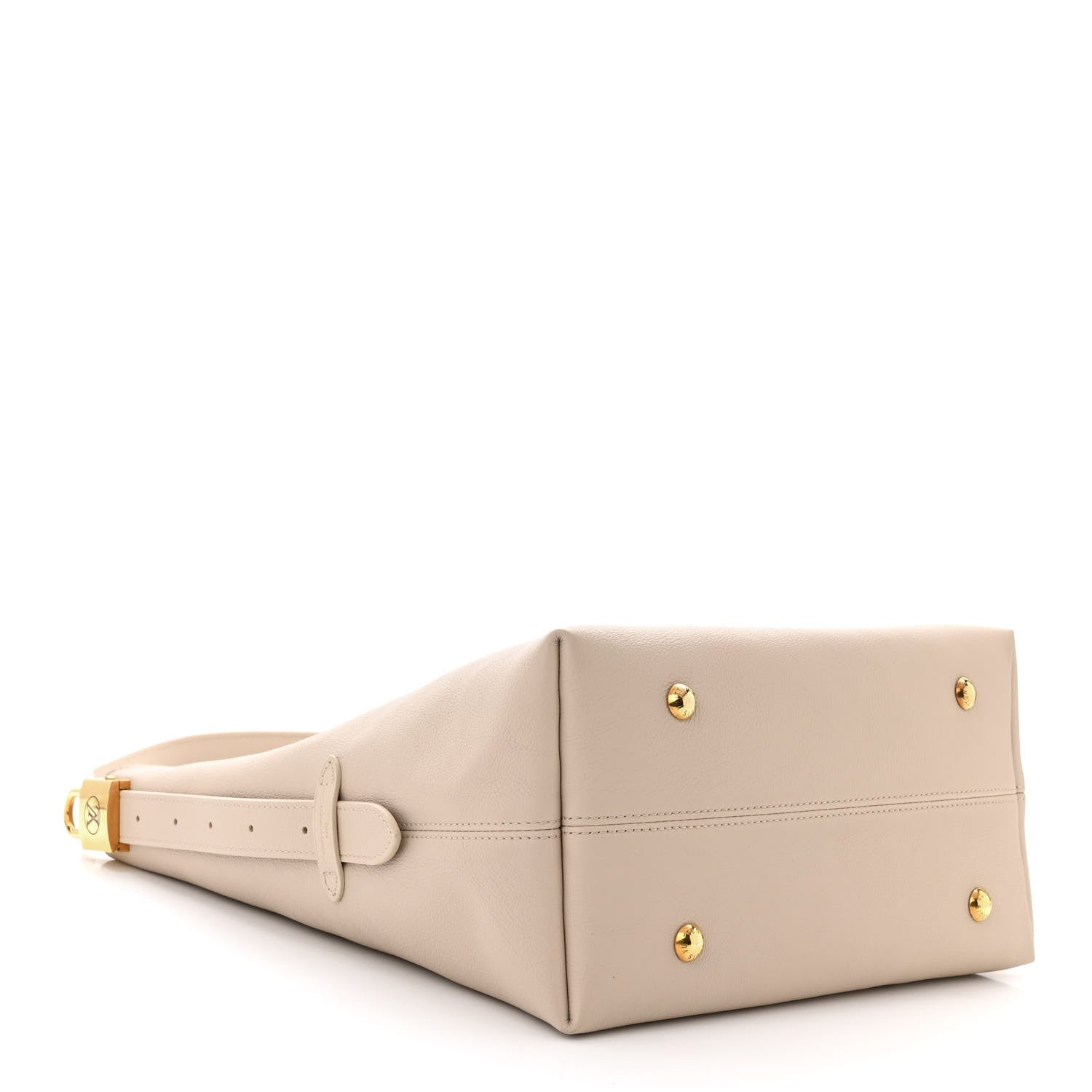 Louis Vuitton Grained Calfskin Low Key Hobo MM Limestone 5 of 13