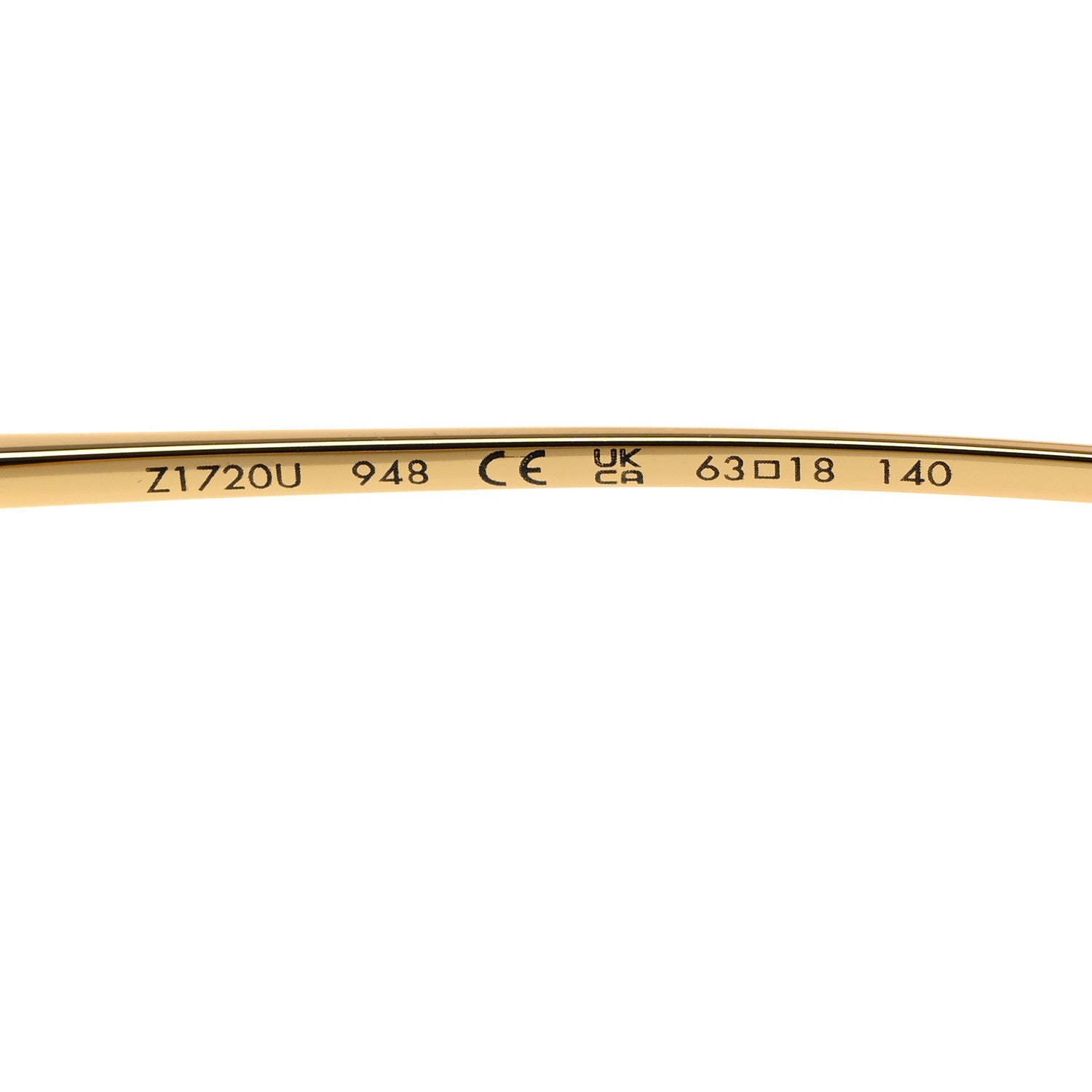 Louis Vuitton Metal LV Charm Cat Eye Sunglasses Z1720U Gold 8 of 9
