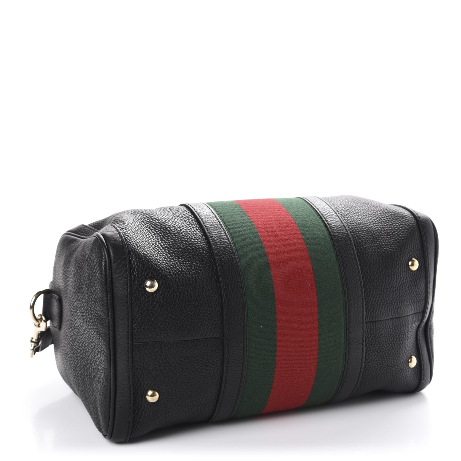 Gucci Calfskin Vintage Web Medium Boston Black 7 of 13