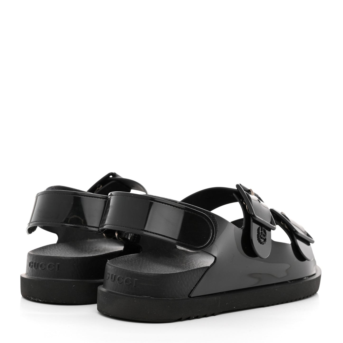 Rubber Mini Double G Womens Isla Dad Sandals 38 Black
