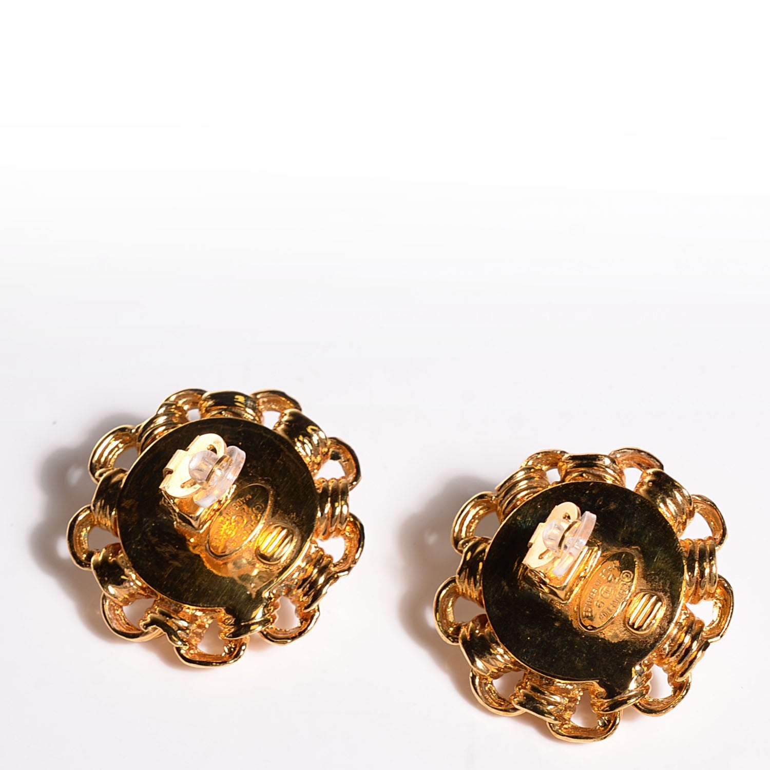 Chanel Pearl CC Clip On Earrings Gold 3 of 5