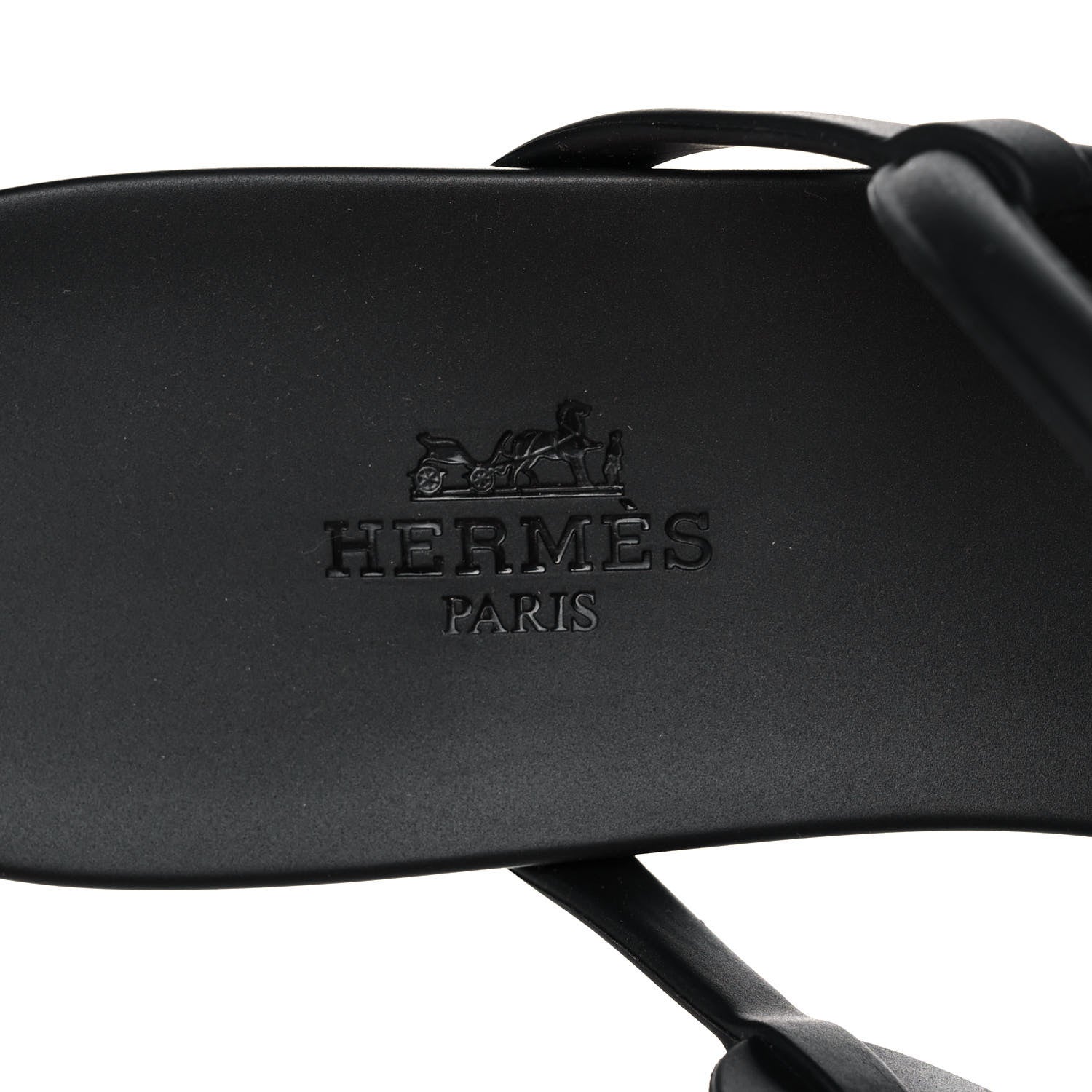 Hermes Rubber Womens Egerie Sandals 39 Black 7 of 9