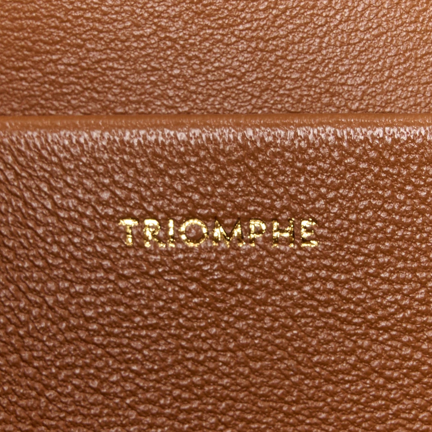 Canvas Calfskin Triomphe Shoulder Bag Tan