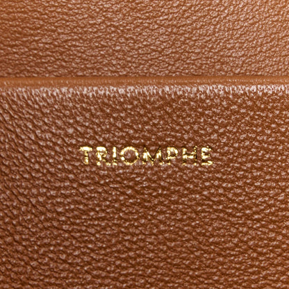 Celine Canvas Calfskin Triomphe Shoulder Bag Tan 8 of 15