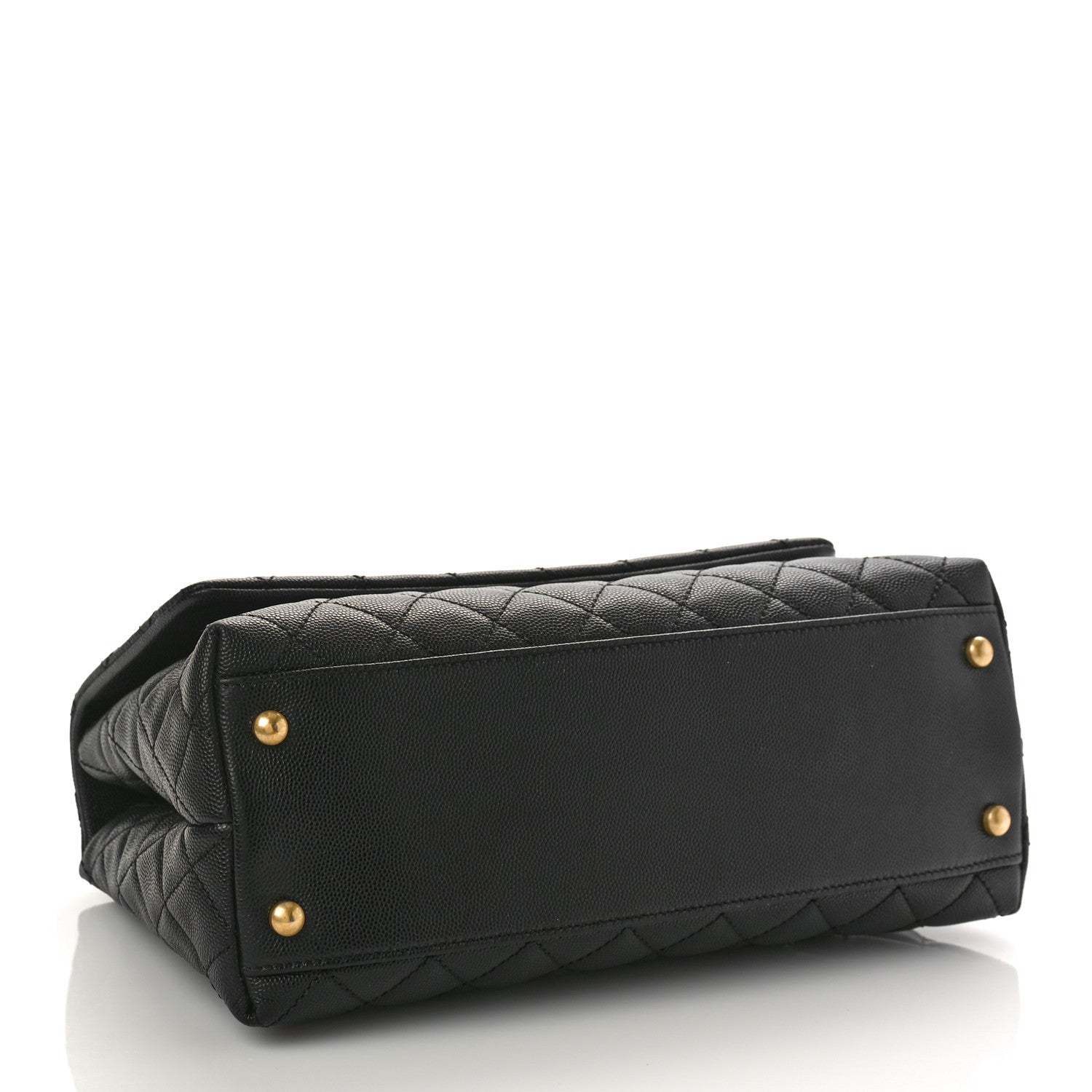Chanel Caviar Lizard Quilted Small Coco Handle Flap Black 4 of 9