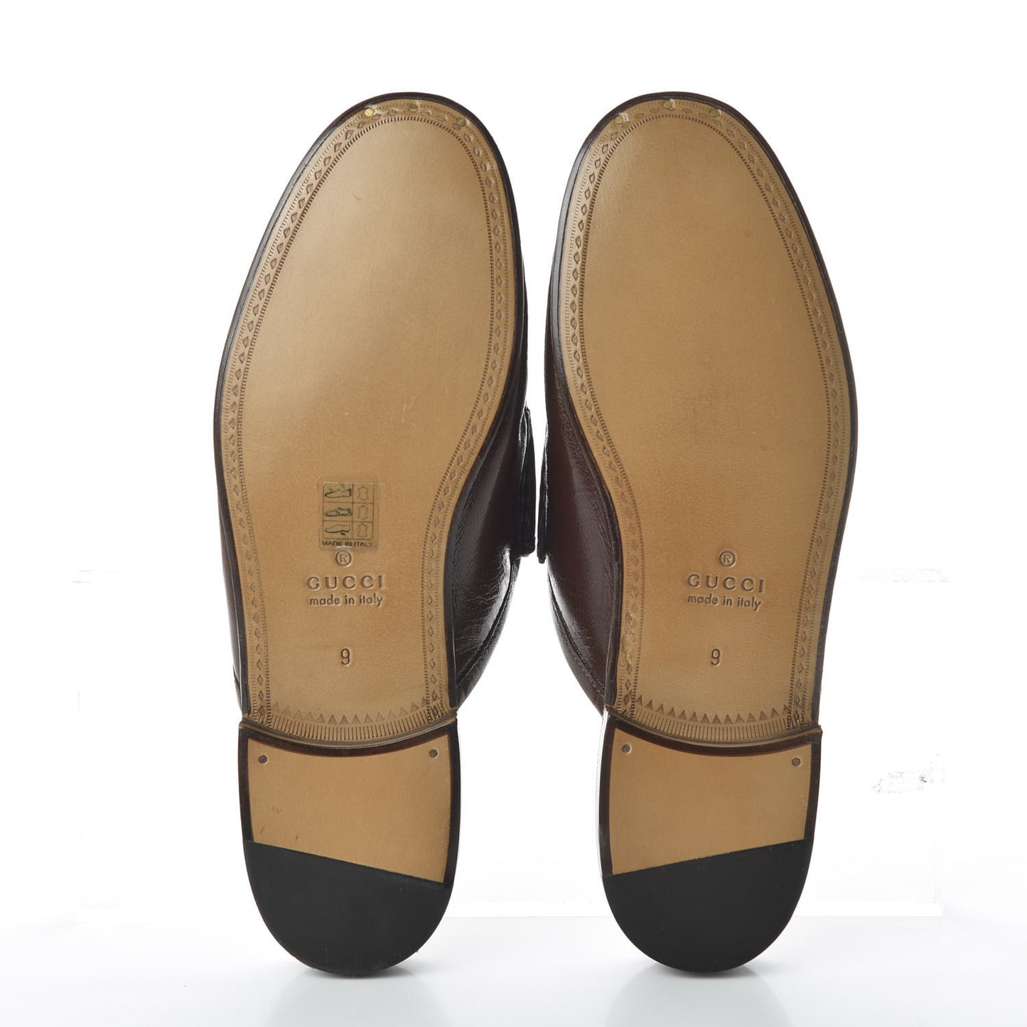 Goatskin Mens Horsebit Slippers 9 Light Brown
