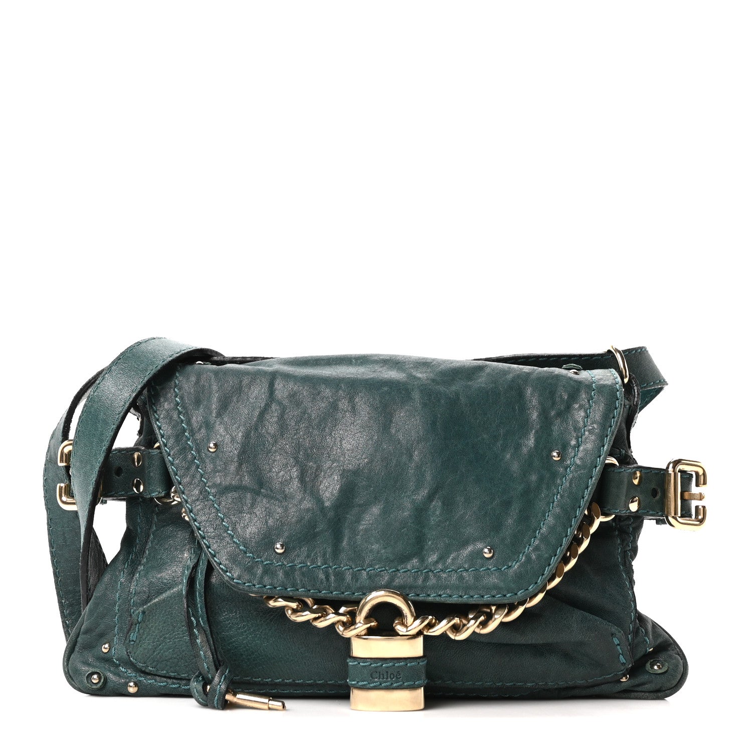 Chloe Lambskin Small Paddington Capsule Satchel Aqua Fresh 1 of 10