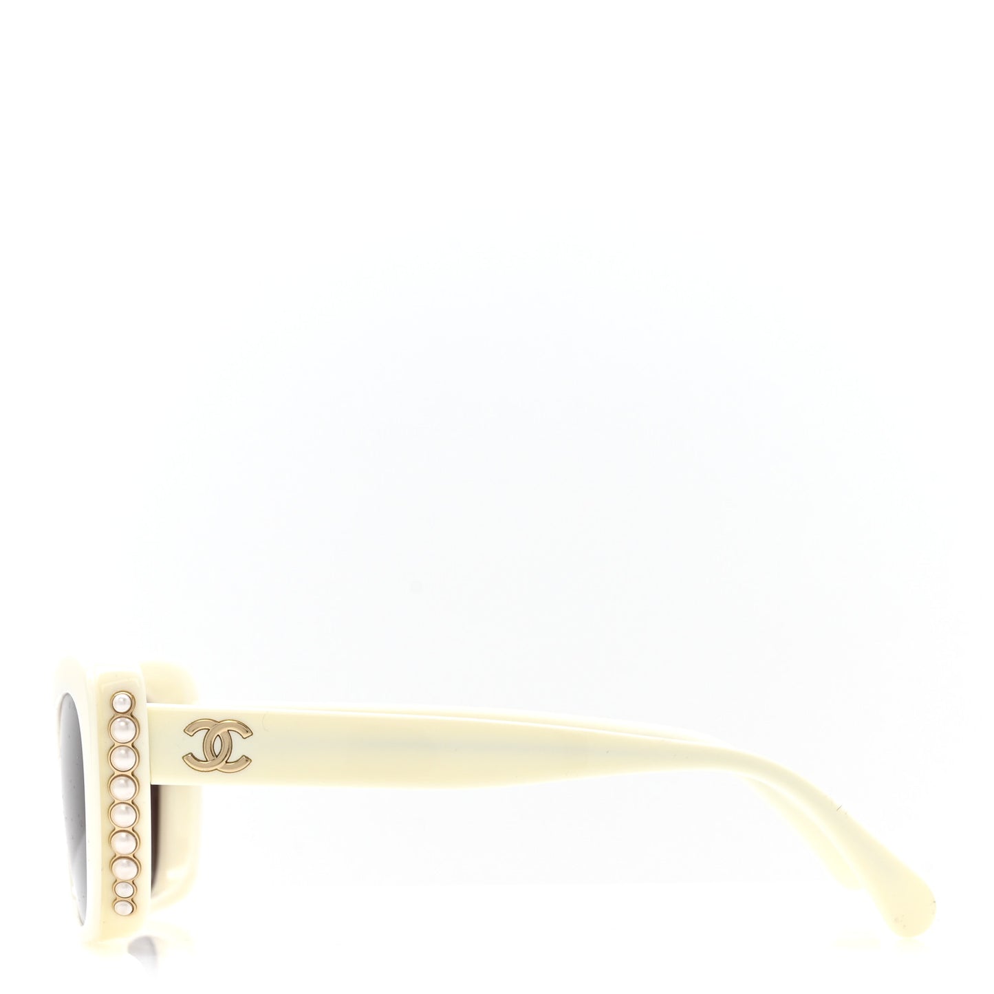 Acetate Pearl Cat Eye CC Sunglasses 5481-H-A White