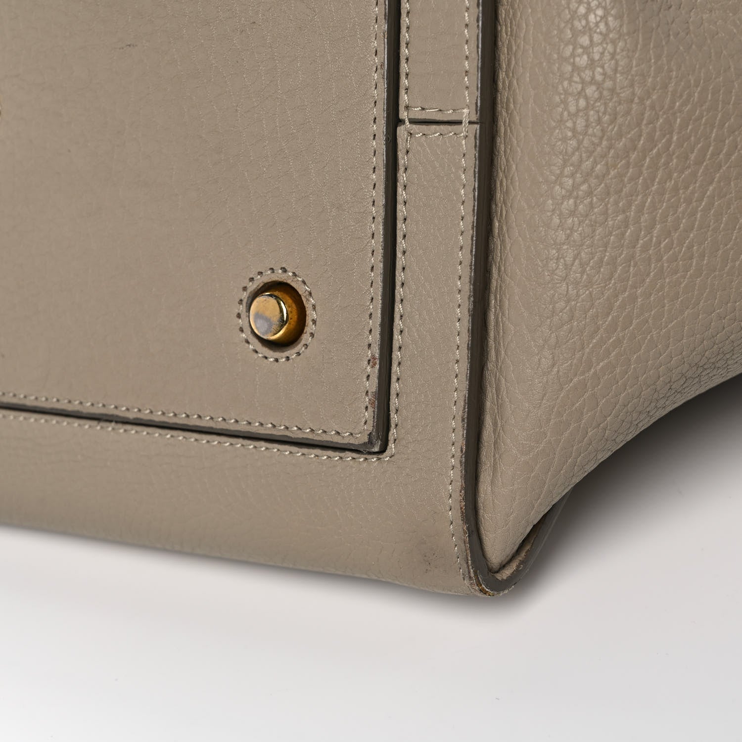 Celine Crisped Calfskin Medium Tie Knot Tote Taupe 23 of 24