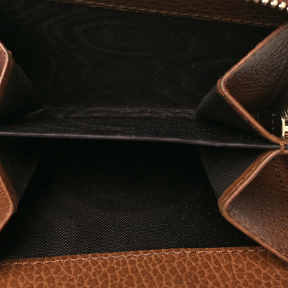 Gucci Monogram Dollar Calfskin Zip Around French Wallet Beige Ebony Tabacco 5 of 10