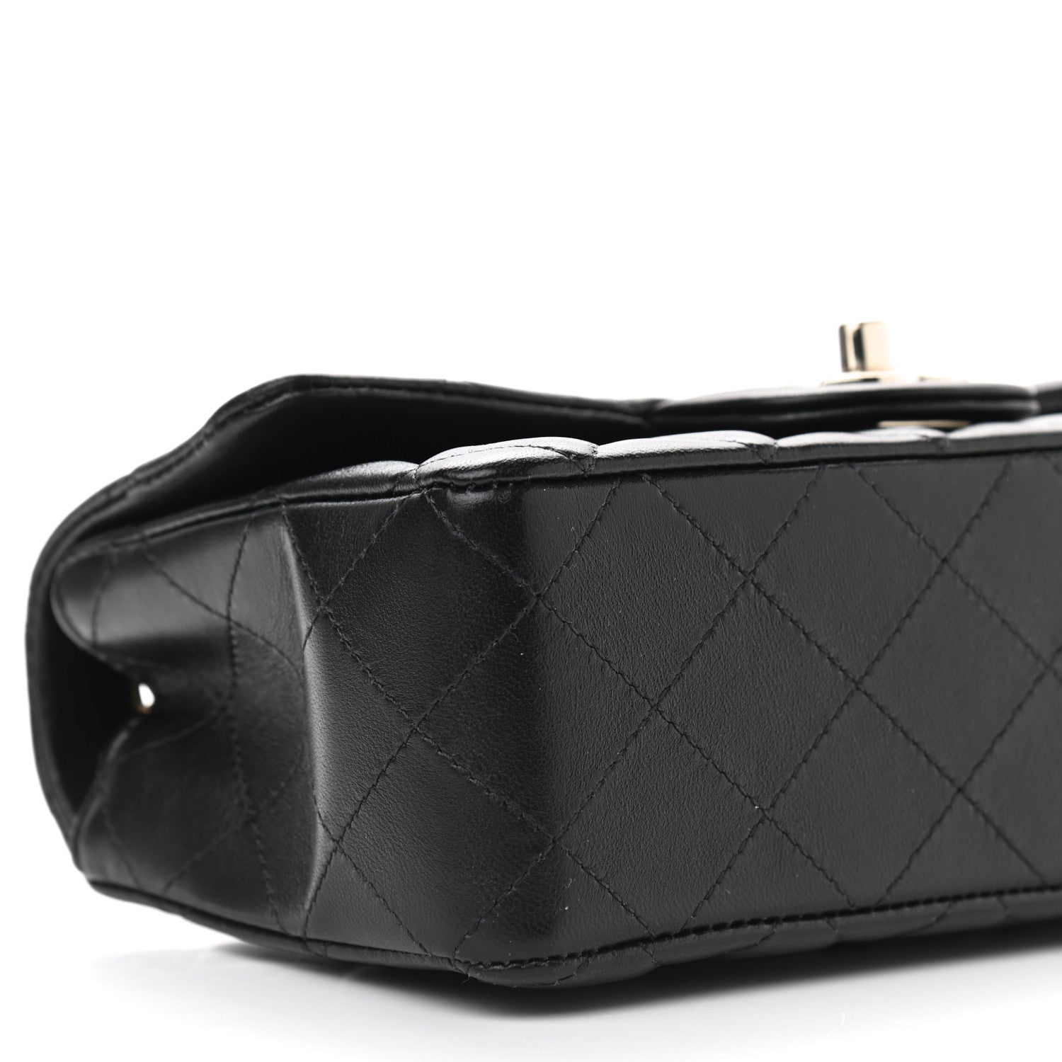 Chanel Lambskin Quilted Mini Rectangular Flap Black 9 of 10