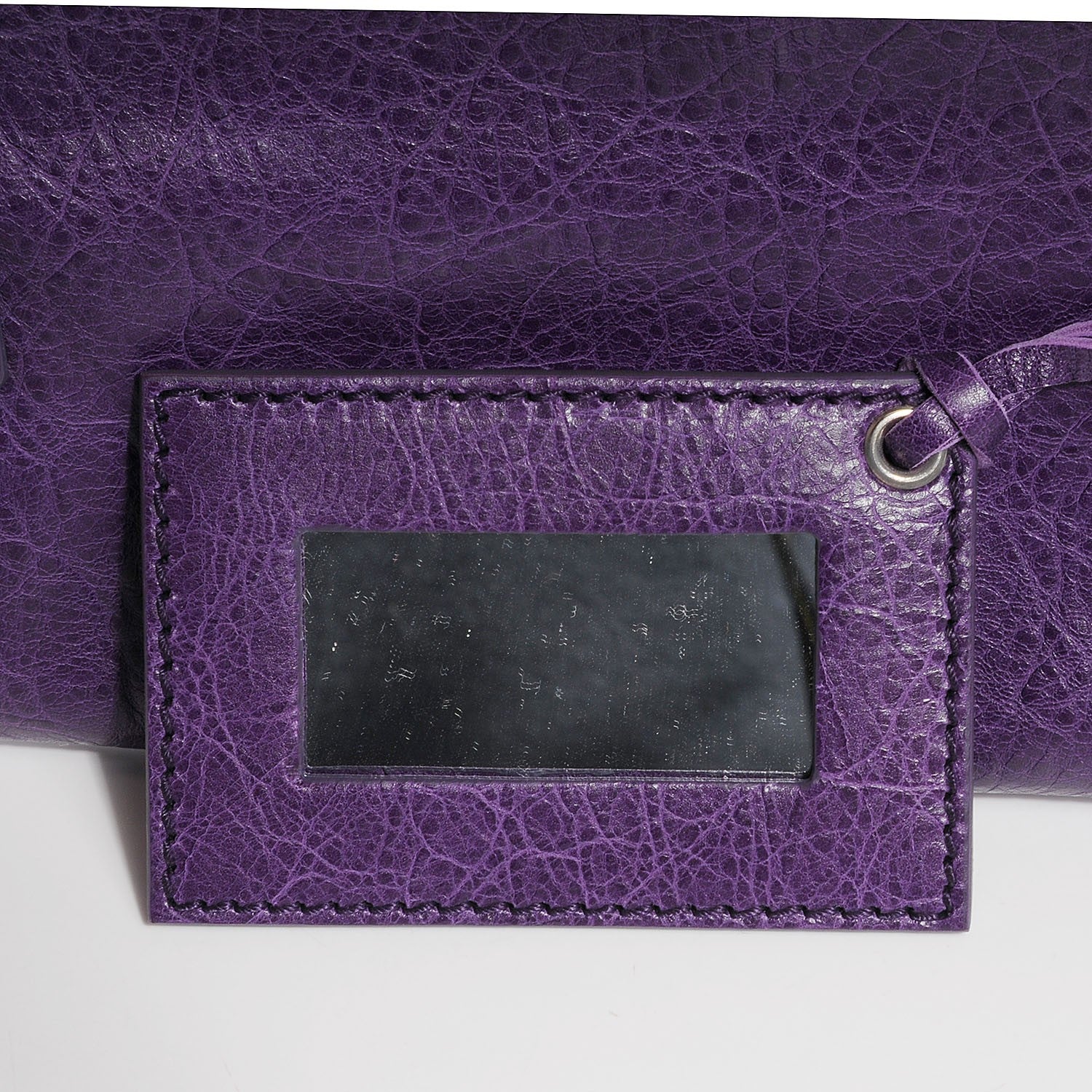 Balenciaga Agneau Giant 12 Silver Hardware Envelope Clutch Dark Violet 10 of 10