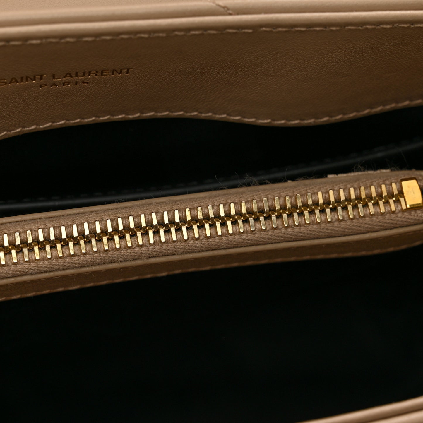 Calfskin Y Quilted Monogram Small Loulou Chain Satchel Dark Beige