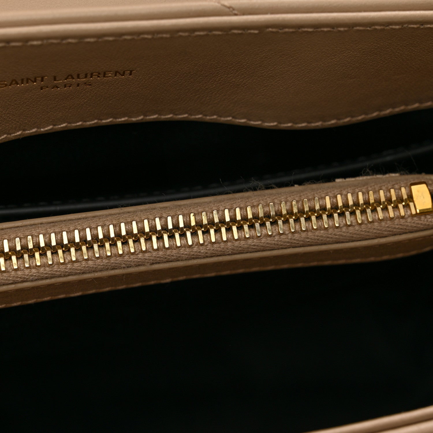 Saint Laurent Calfskin Y Quilted Monogram Small Loulou Chain Satchel Dark Beige 7 of 11